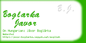 boglarka javor business card