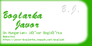 boglarka javor business card